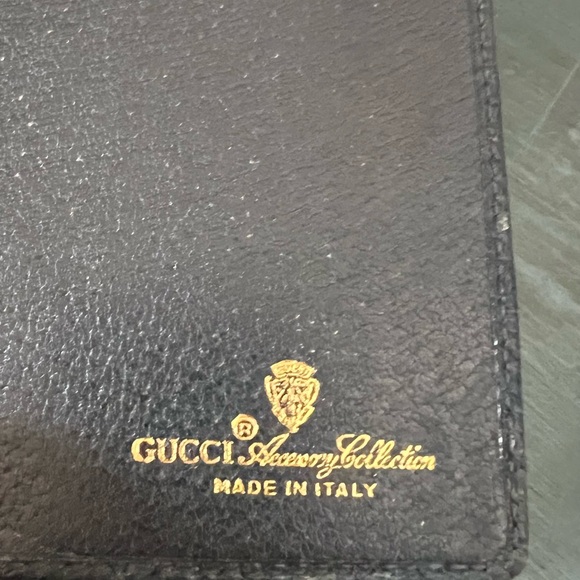 GUCCI vintage checkbook Cover. 1984 Two interior slots/sleeves. - Picture 4 of 6